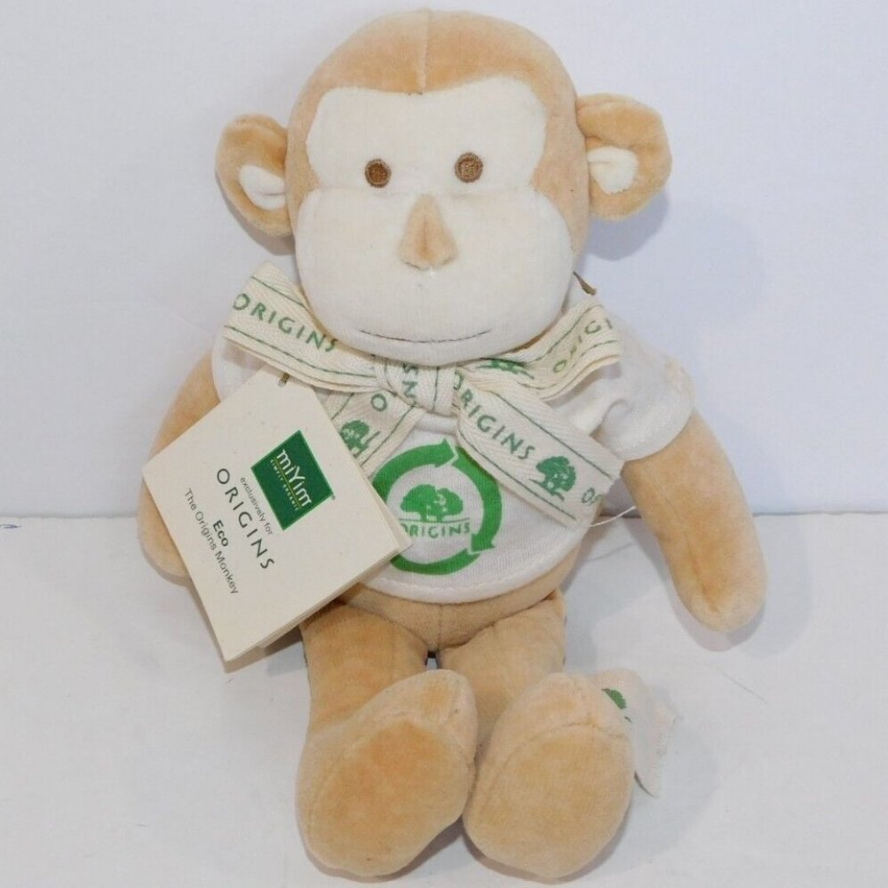 2009 Miyim ORIGINS ECO Monkey 9" Plush All Natural  100% Cotton New with Tag